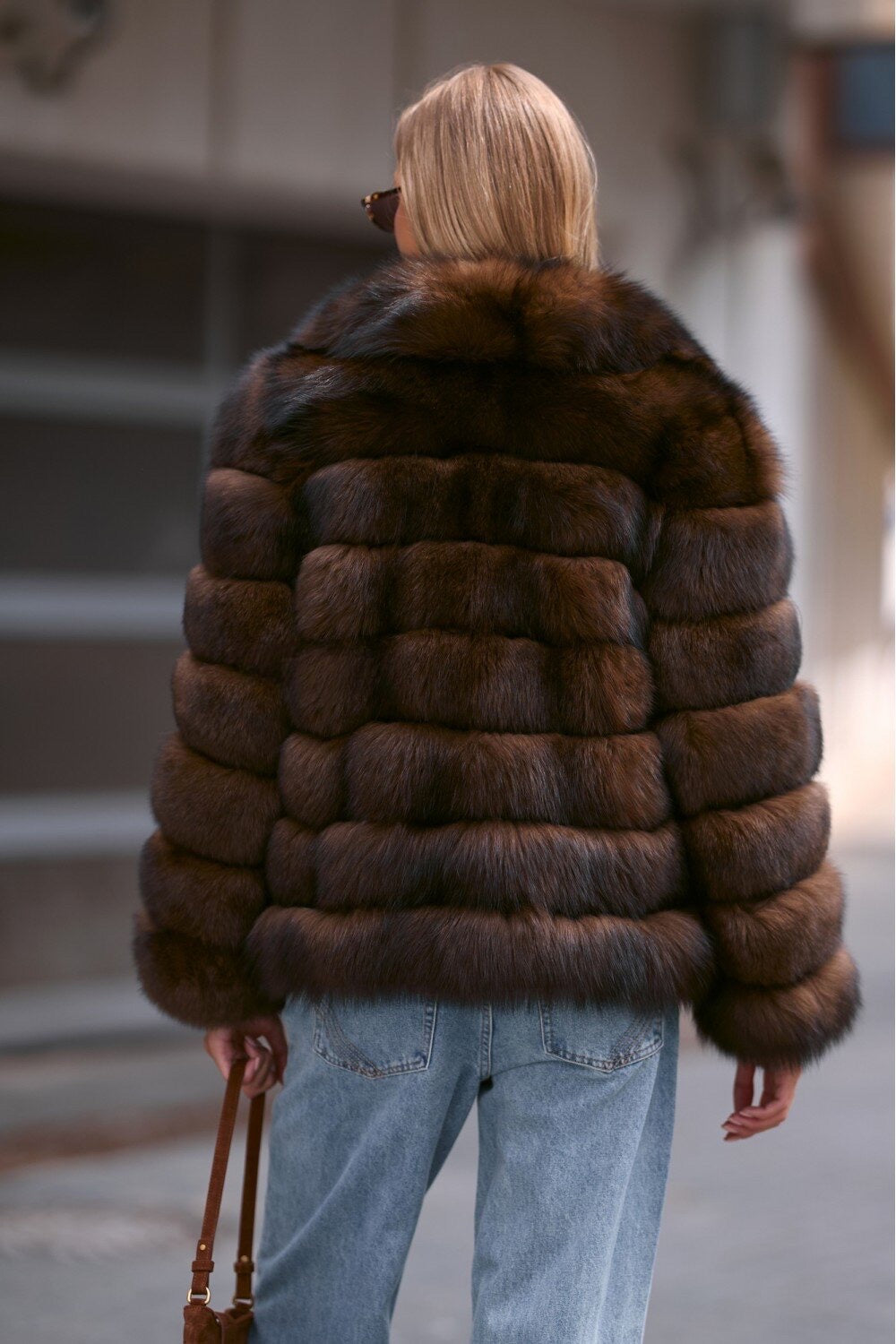 Ramona Fox Fur Coat CHESTNUT