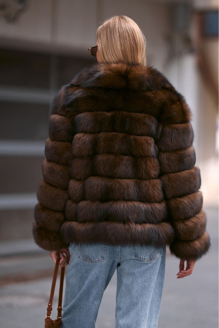 Ramona Fox Fur Coat CHESTNUT