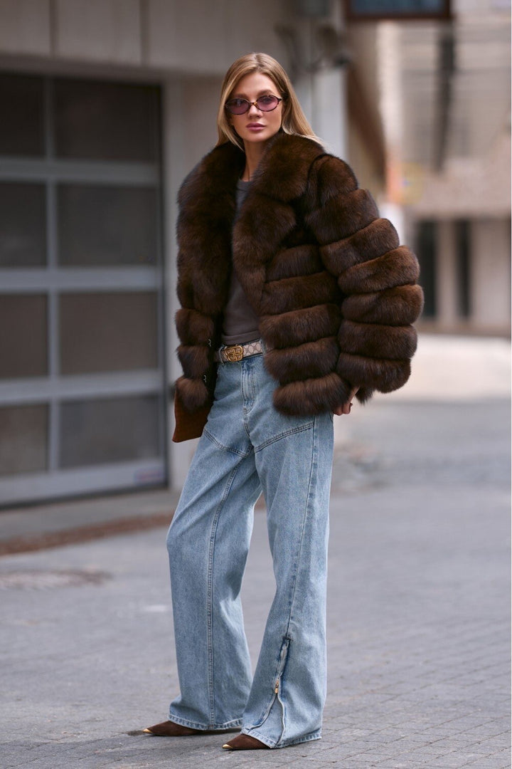 Ramona Fox Fur Coat CHESTNUT