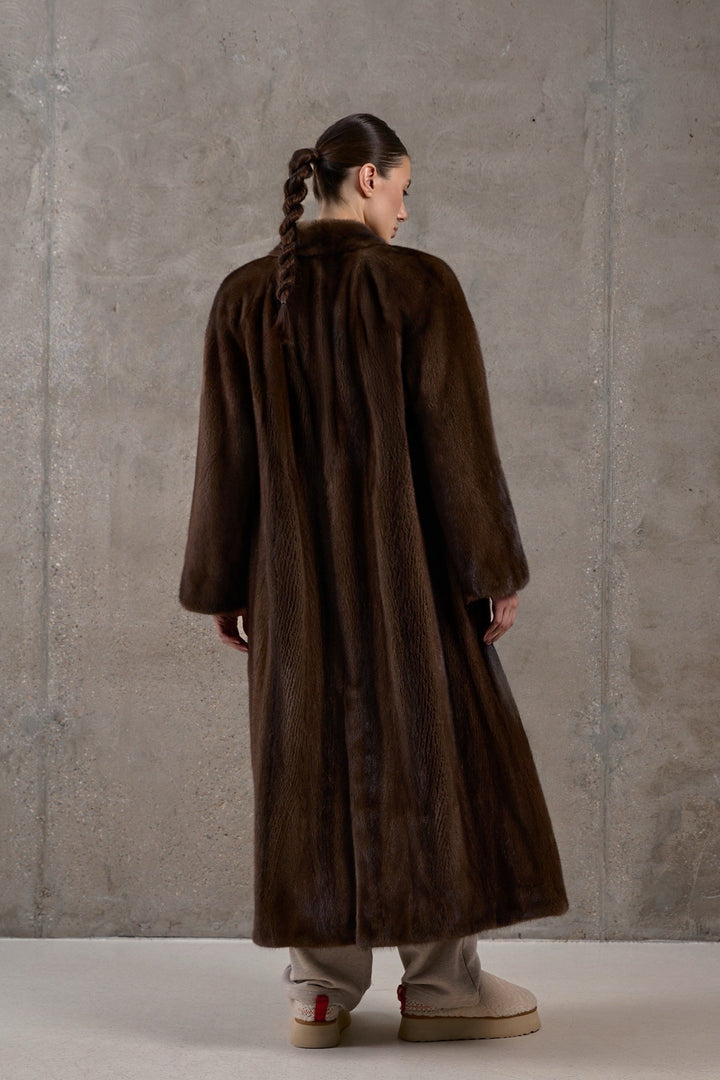 Juliet Dark Brown Mink Coat