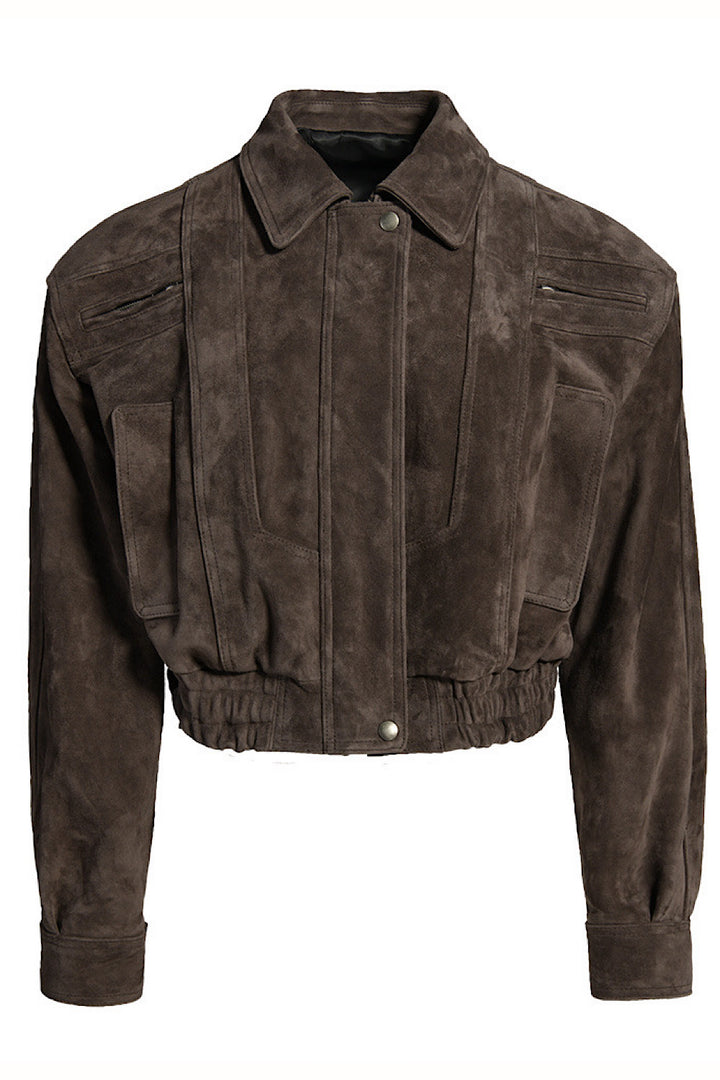 Sereline Suede Jacket Truffle