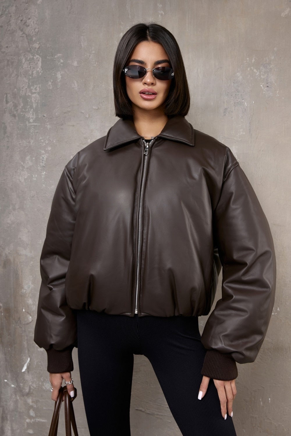 Maeve Leather Bomber