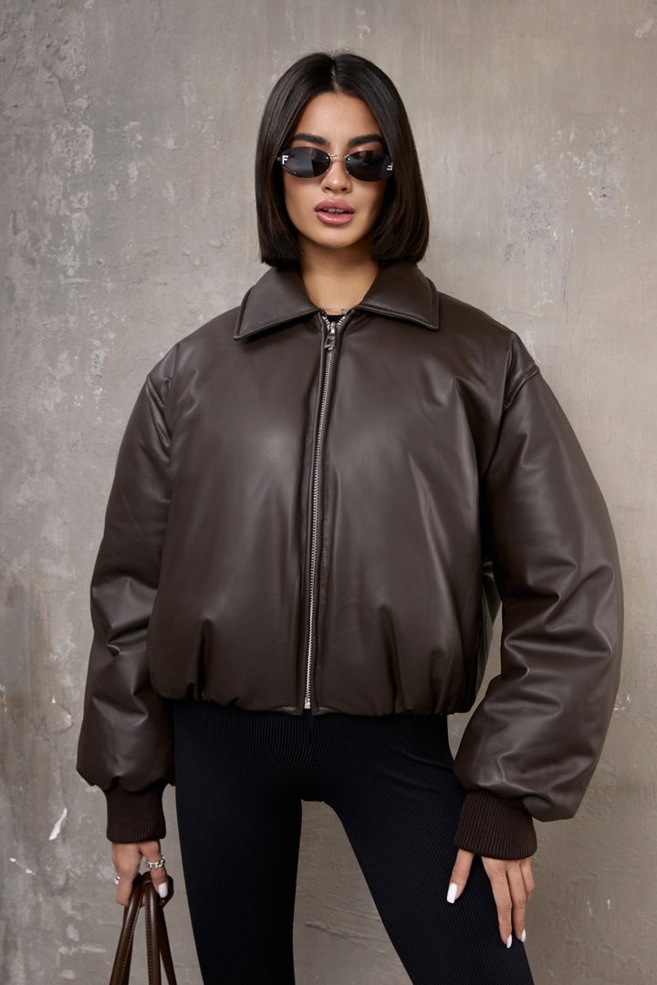 Maeve Leather Bomber