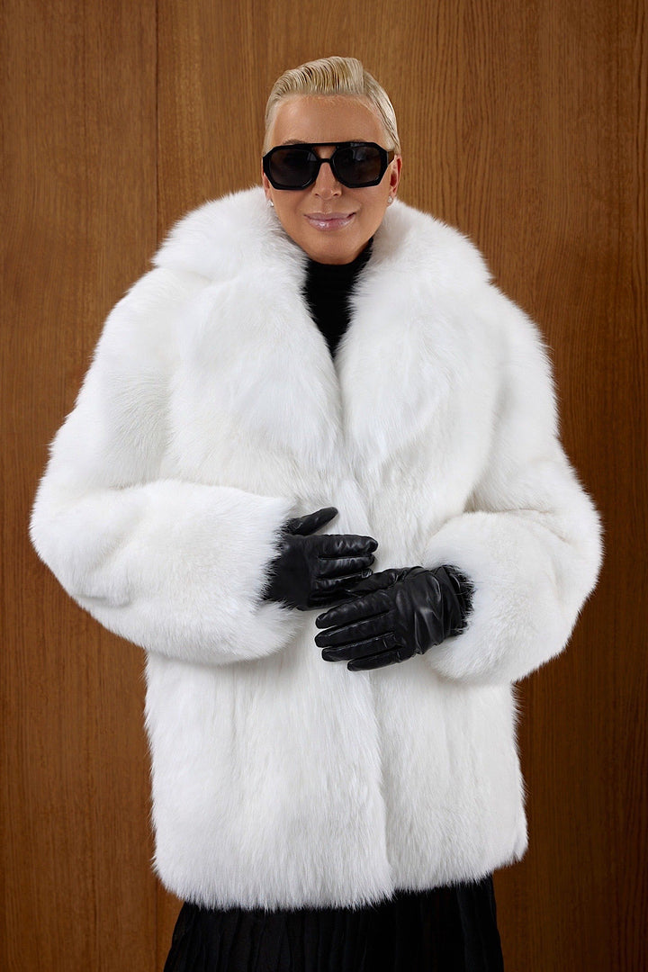 CURVY Layam Fox Fur Coat