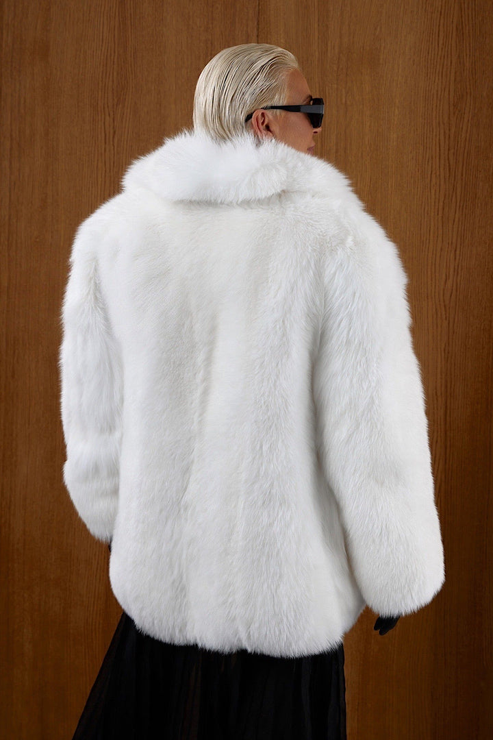 CURVY Layam Fox Fur Coat