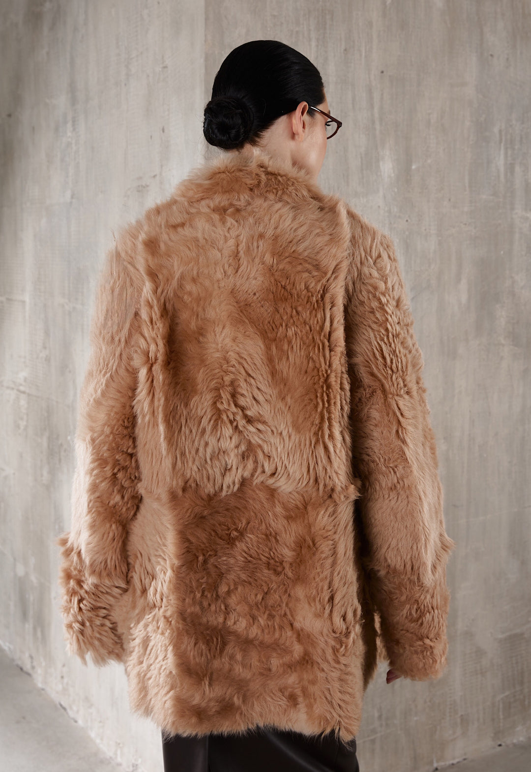 ADRIE Shearling Coat Camel
