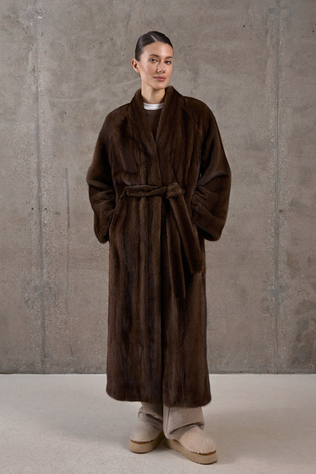 Juliet Dark Brown Mink Coat