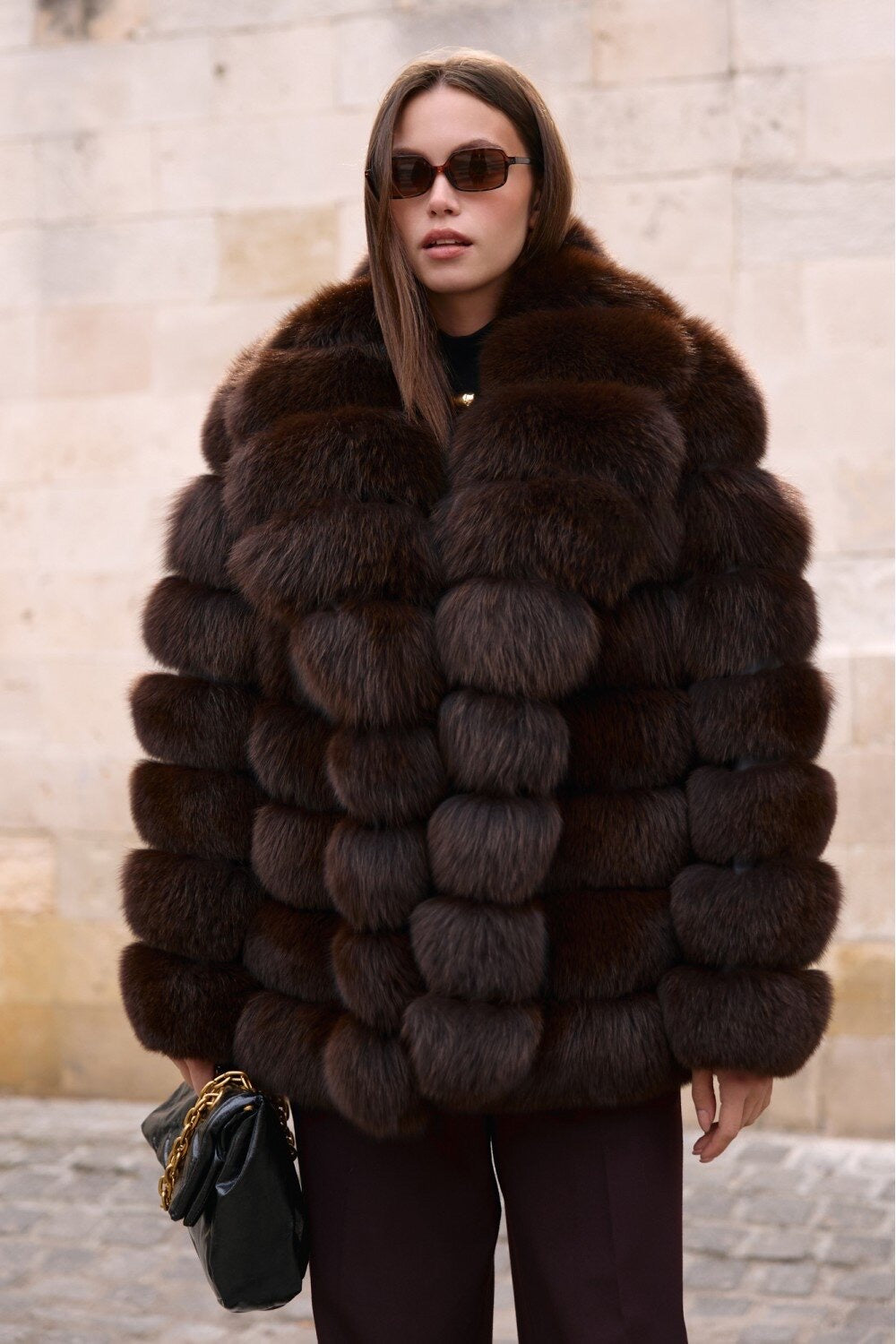SANA Fox Fur Coat