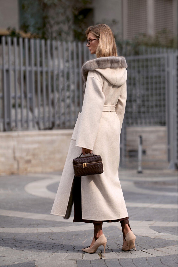 Amal Cashmere Mink Coat
