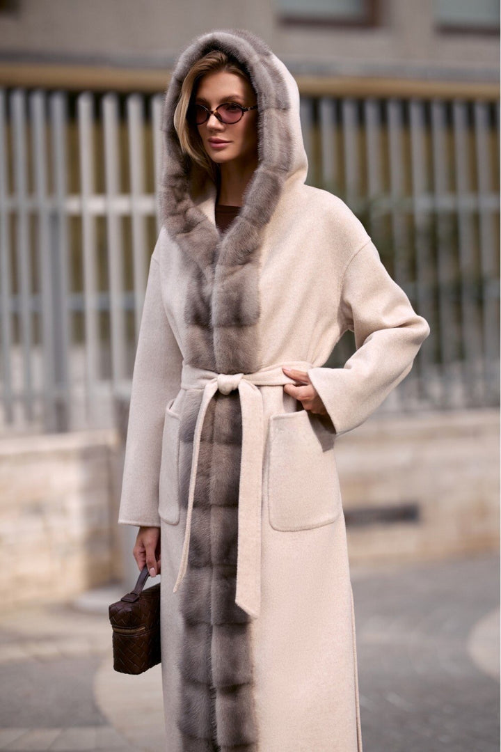 Amal Cashmere Mink Coat
