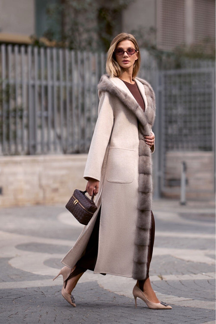 Amal Cashmere Mink Coat